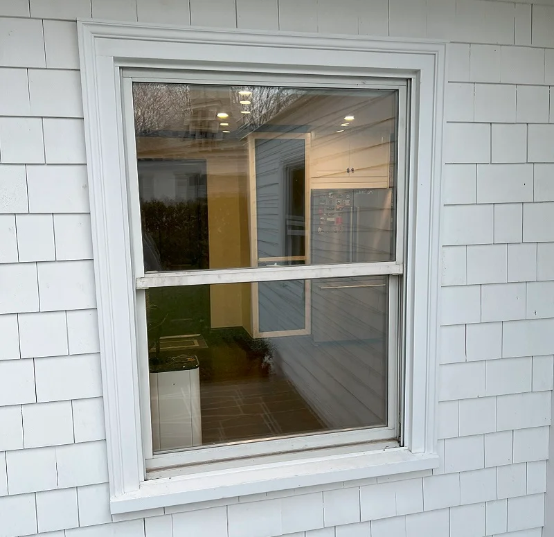 New PVC exterior trim will be installed during this window replacement